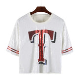 Pre Order: Baseball Football Sequin Jersey T-Shirt