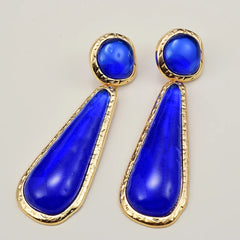 Geometric Water Drop Resin Earrings