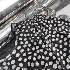 Classic Polka Dot Mesh Long Sleeved Dress