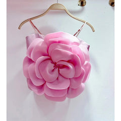 Solid 3D Floral Sling Top