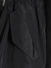 Chic Solid Ruffle Drawstring Blazer