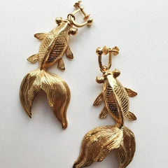 Lucky Alloy Goldfish Earrings