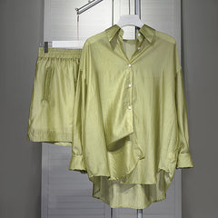 Tencel Loose Sun Shirt + Short Set