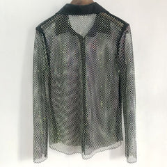 Diamond Hollow Rhinestone Shirt