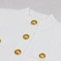 Knitted Short Sleeve Round Neck Woolen Top