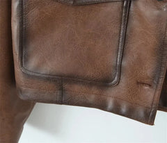 Single Breasted Leather Jacket