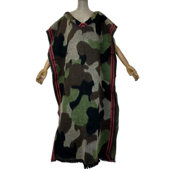 Stylish Army Green Camouflage Long Kaftan - WINI