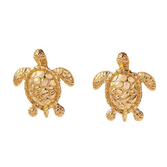 Gold Sea Turtle Earrings