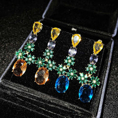 Pre Order: Bohemian Colorful Zircon Earrings