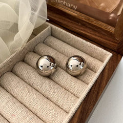 Geometric Stainless Steel Ball Earrings