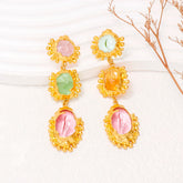 Pre Order: Bohemian Geometric Resin Dangle Earrings