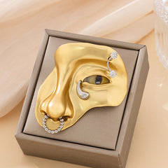 Half Face Mask Brooch