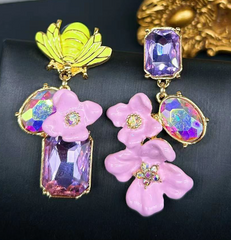 Pre Order: Bee Flower Necklace + Earrings