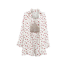 Ruffled 3-Piece Cotton Pajamas Set