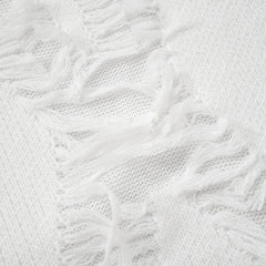 Distressed Tassels Irregular Sweater