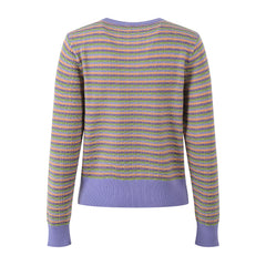 Striped Round Neck Casual Knitted Sweater
