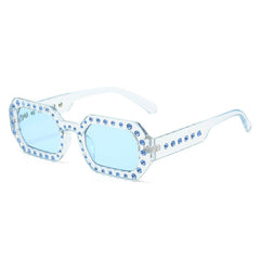 Diamond Inlaid Small Frame Sunglasses