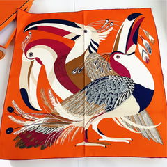 Pre Order: Bird Feather Handmade Square Scarf