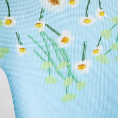 Chic Floral Sky Blue Drapey 2 Piece Top and Skirt Set