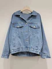 Tassel Inlaid Diamond Denim Jacket
