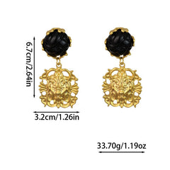 Retro Flower Irregular Earrings