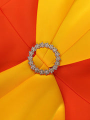 Ruffle Edge One Shoulder Strap Banquet Dress