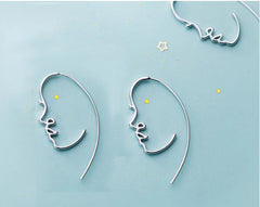 Minimalist Face Earrings