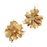 Retro Flower Petal Hook Earrings