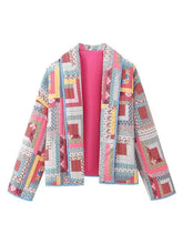 Vintage Patchwork Cotton Padded Oversized Jacket