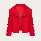 Hollow Out Bowtie Sleeve Jacket