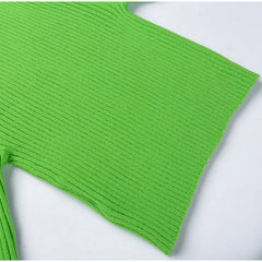 Solid Pleated Crop Shirt + Pleated Skirt Set