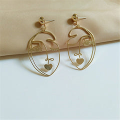 Wink Face Hollow Earrings