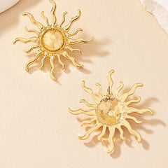 Retro Exaggerated Sun Earrings