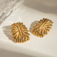 Rectangular Fireworks Shaped Earrings