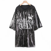 Pre Order: Birthday Queen Sequins Loose T-Shirt