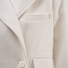 Multi Pocket Woolen Double Breasted Long Coat