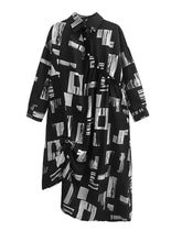 Irregular Pleated Oversize Long Sleeve Dress