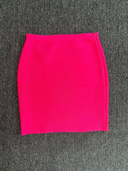 Solid Bandage Mini Skirt