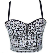 Cropped Beaded Corset Top