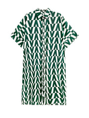 Printed Loose Long Shirt Dress