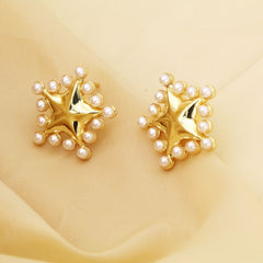 Pearl Butterfly Love Star Earrings