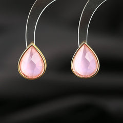 Micro Inlaid Water Droplet Zircon Earrings