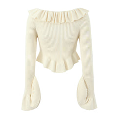 Wooden Ear Slim Fit Short Knitted Top