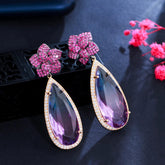 Water Drop Rhinestone S925 Silver Earrings