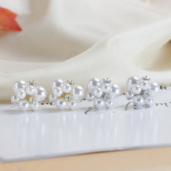 Pearl Flower Stud Earrings