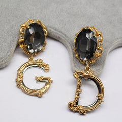 Retro Asymmetrical Clip Earrings