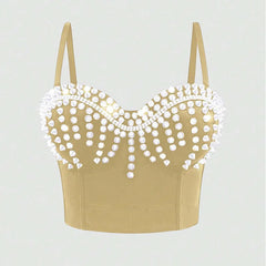 Solid Crop Rivet Corset