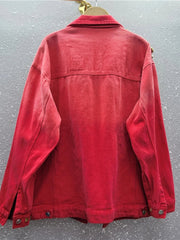 Hearts & Metals Red Denim Jacket