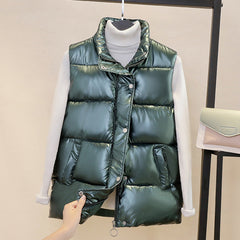 Glossy Bright Puffer Vest