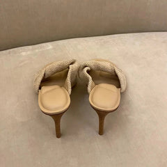 Retro Bow Knot Stiletto Sandals